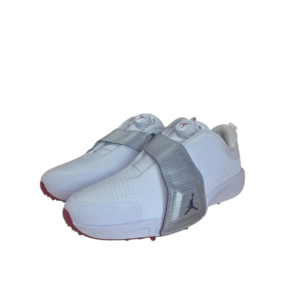 Jordan Air Rev Golf Shoes White Metallic Silver Men's 10 FV6338-100